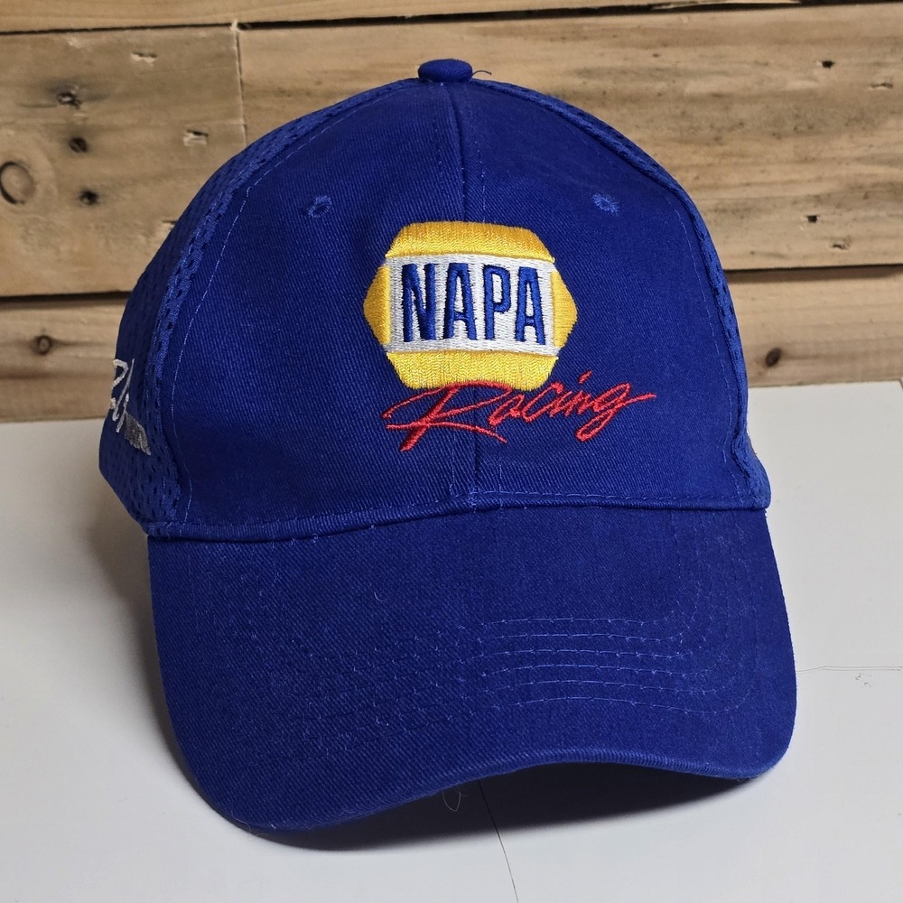 NAPA Racing Hat Cap Strap Back Blue Mens NASCAR Cup IndyCar Outlaws NHRA Team
